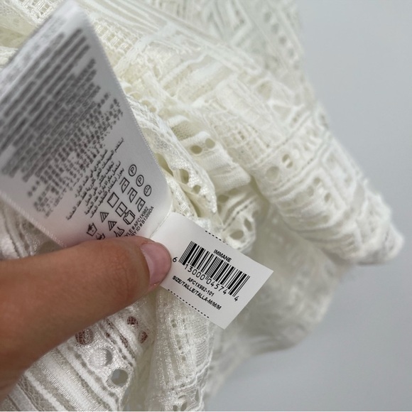 BCBGMaxAzria  Immane Peplum White 
Lace Top - Picture 6 of 7